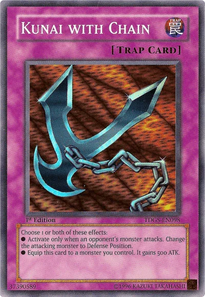 1st Edition, Normal Trap, Super Rare, The Duelist Genesis, Trap, Unlimited Kunai with Chain [TDGS-EN098] Super Rare - Trading Card World
