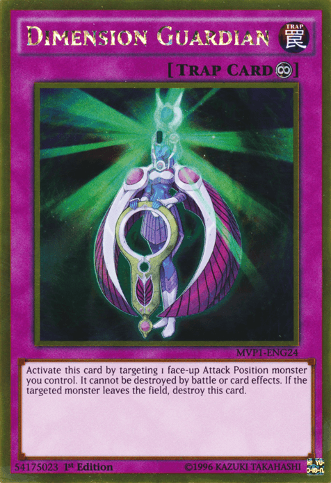 1st Edition, Continuous Trap, Gold Rare, The Dark Side of Dimensions Movie Pack: Gold Edition, Trap, Unlimited Dimension Guardian [MVP1-ENG24] Gold Rare - Trading Card World