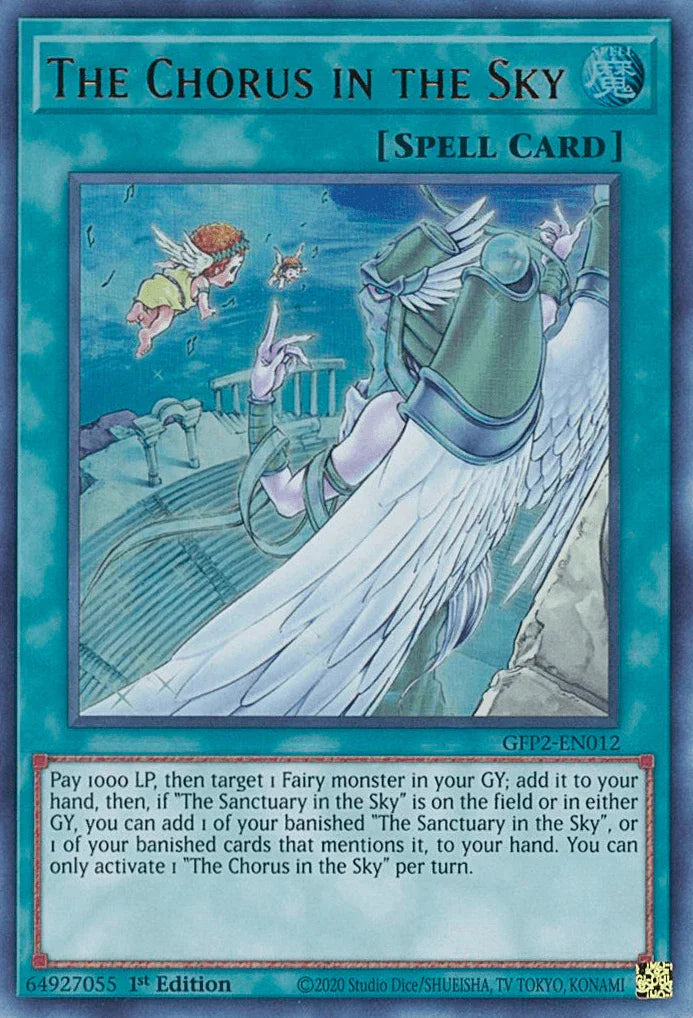 1st Edition, Ghosts From the Past: The 2nd Haunting, Normal Spell, Spell, Ultra Rare The Chorus in the Sky [GFP2-EN012] Ultra Rare - Trading Card World