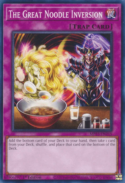 1st Edition, Common, Dueling Heroes Collectors Tin - Mega Pack (25th Anniversary Edition), Normal Trap, Trap The Great Noodle Inversion [MP23-EN215] Common - Trading Card World