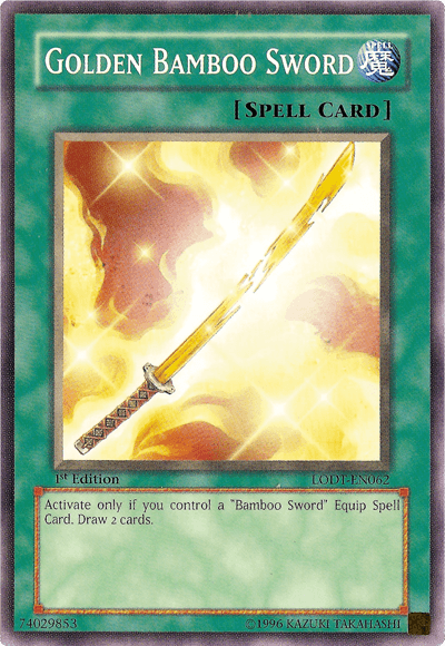 1st Edition, Common, Light of Destruction, Normal Spell, Spell, Unlimited Golden Bamboo Sword [LODT-EN062] Common - Trading Card World