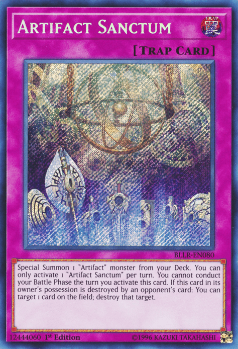 1st Edition, Battles of Legend: Light's Revenge, Normal Trap, Secret Rare, Trap Artifact Sanctum [BLLR-EN080] Secret Rare - Trading Card World