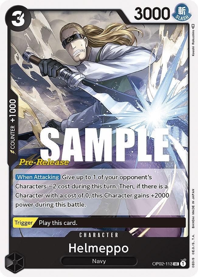 Character, Navy, Paramount War, Paramount War Pre-Release Cards, Uncommon Helmeppo [Paramount War Pre-Release Cards] - Trading Card World