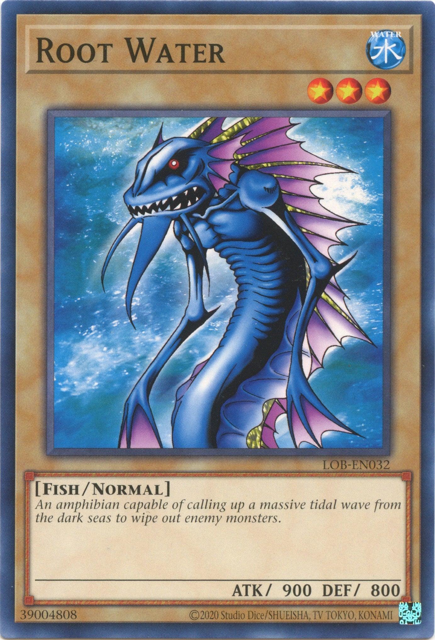 Common, Fish, Legend of Blue Eyes White Dragon (25th Anniversary Edition), Normal Monster, Unlimited, Water Root Water (25th Anniversary) [LOB-EN032] Common - Trading Card World