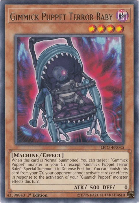 1st Edition, Dark, Effect Monster, Legendary Duelists: Immortal Destiny, Machine, Rare Gimmick Puppet Terror Baby [LED5-EN035] Rare - Trading Card World