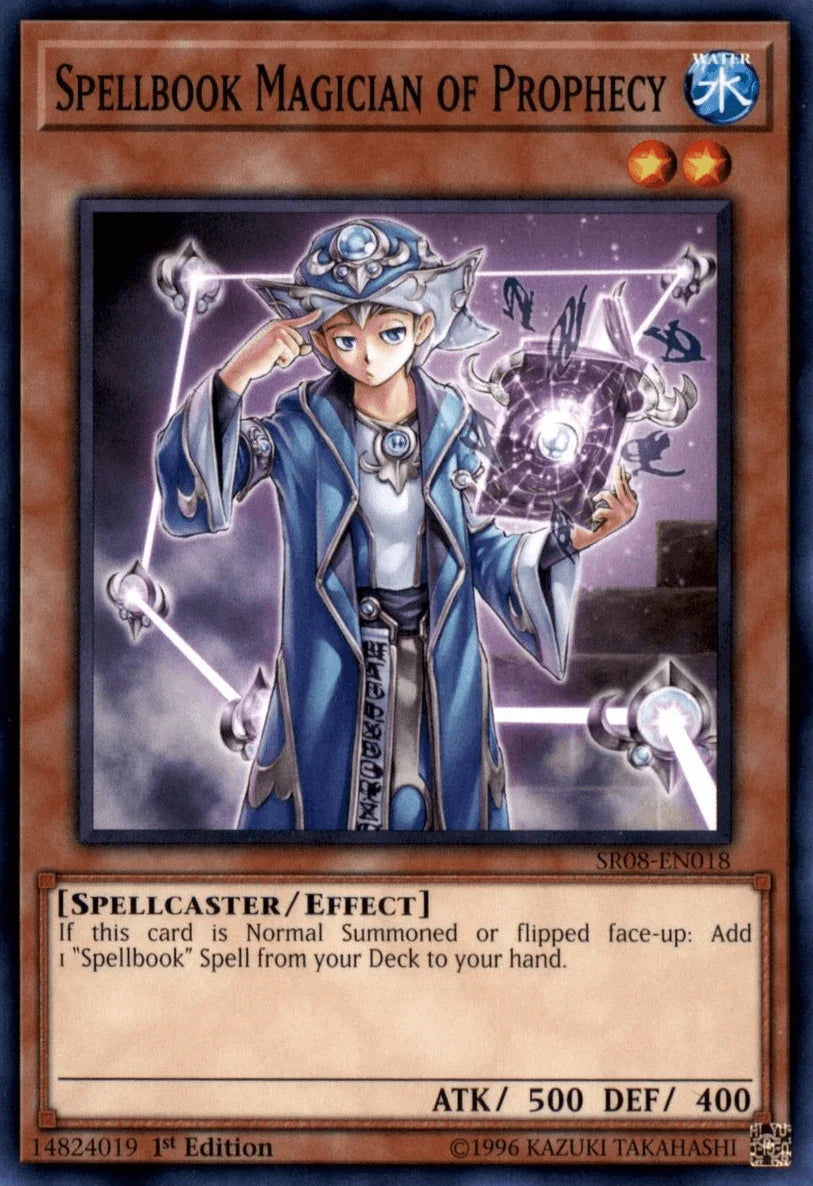 1st Edition, Common, Effect Monster, Spellcaster, Structure Deck: Order of the Spellcasters, Water Spellbook Magician of Prophecy [SR08-EN018] Common - Trading Card World