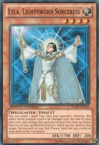 Battle Pack 2: War of the Giants Reinforcements, Effect Monster, Light, Limited, Super Rare Lyla, Lightsworn Sorceress [WGRT-EN022] Super Rare - Trading Card World