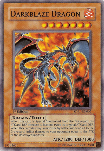 1st Edition, Common, Dragon, Effect Monster, Fire, Structure Deck: Rise of the Dragon Lords Darkblaze Dragon [SDRL-EN002] Common - Trading Card World