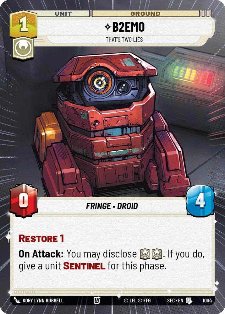 B2EMO - That's Two Lies (Hyperspace Foil) (1004) (1004) [Secrets of Power]