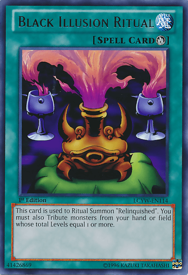 1st Edition, Legendary Collection 3: Yugi's World, Rare, Ritual Spell, Spell, Unlimited Black Illusion Ritual [LCYW-EN114] Rare - Trading Card World