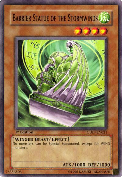 1st Edition, Common, Cyberdark Impact, Effect Monster, Unlimited, Wind, Winged Beast Barrier Statue of the Stormwinds [CDIP-EN021] Common - Trading Card World