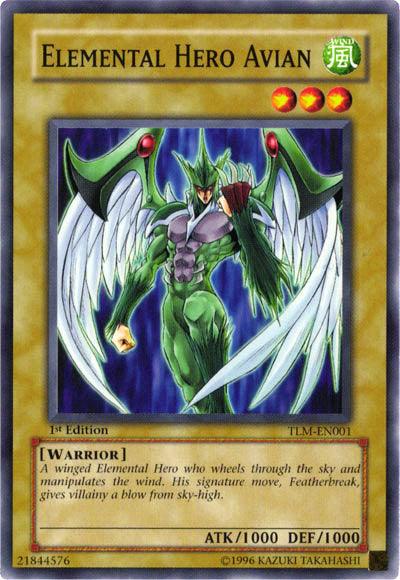 1st Edition, Common, Normal Monster, The Lost Millennium, Unlimited, Warrior, Wind Elemental Hero Avian [TLM-EN001] Common - Trading Card World