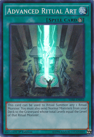 1st Edition, Ritual Spell, Spell, Super Rare, The Secret Forces, Unlimited Advanced Ritual Art [THSF-EN052] Super Rare - Trading Card World
