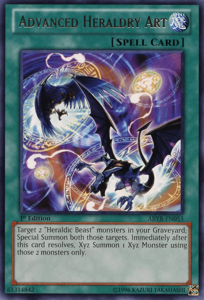 1st Edition, Abyss Rising, Normal Spell, Rare, Spell, Unlimited Advanced Heraldry Art [ABYR-EN055] Rare - Trading Card World