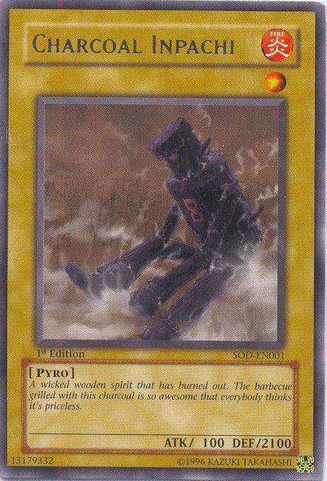 1st Edition, Fire, Normal Monster, Pyro, Rare, Soul of the Duelist, Unlimited Charcoal Inpachi [SOD-EN001] Rare - Trading Card World
