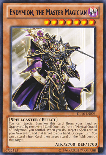 Dark, Duelist League Promo, Effect Monster, Rare, Spellcaster, Unlimited Endymion, the Master Magician (Purple) [DL16-EN006] Rare - Trading Card World