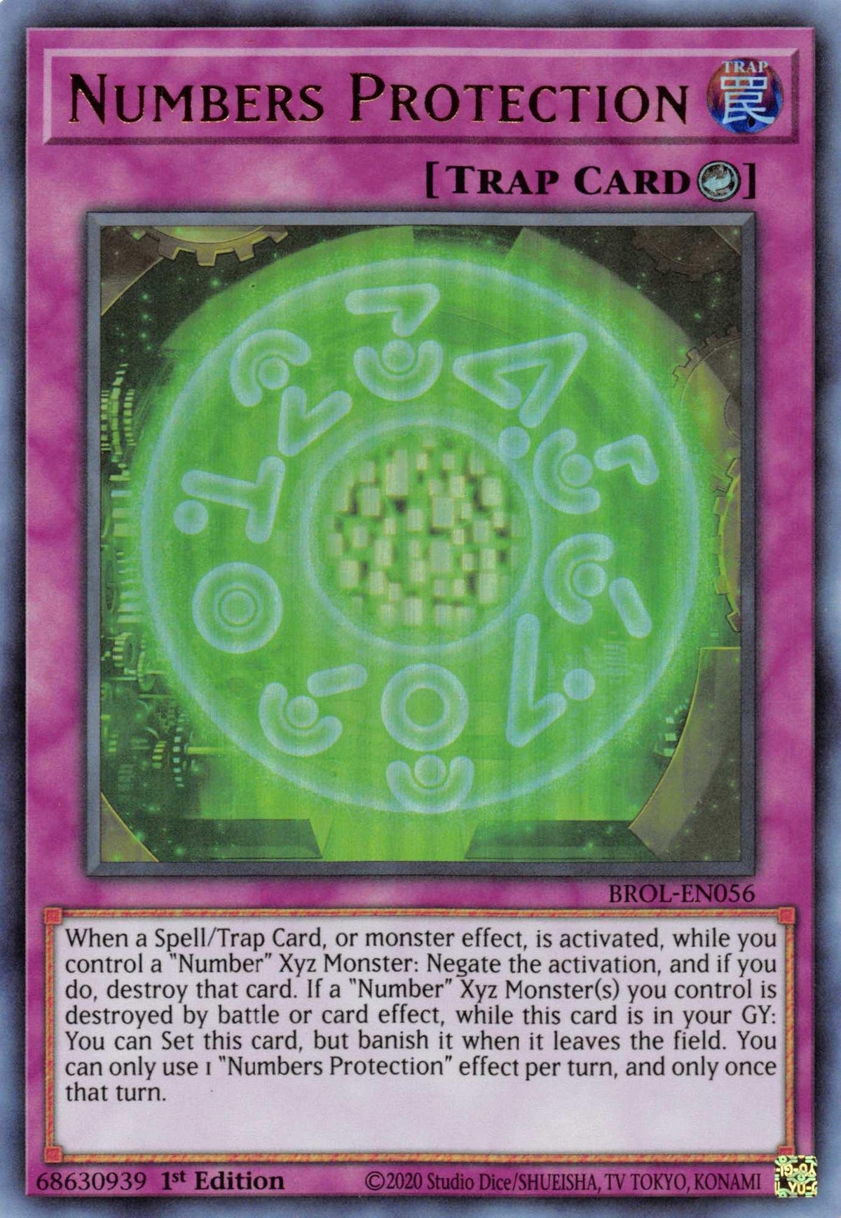 1st Edition, Brothers of Legend, Counter Trap, Trap, Ultra Rare Numbers Protection [BROL-EN056] Ultra Rare - Trading Card World