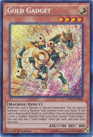 1st Edition, Effect Monster, Light, Machine, Secret Rare, The Dark Side of Dimensions Movie Pack: Secret Edition Gold Gadget [MVP1-ENS18] Secret Rare - Trading Card World