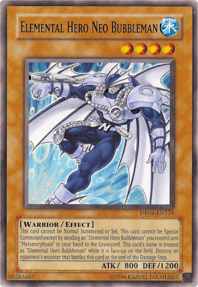 Common, Dark Revelation Volume 4, Effect Monster, Unlimited, Warrior, Water Elemental Hero Neo Bubbleman [DR04-EN124] Common - Trading Card World