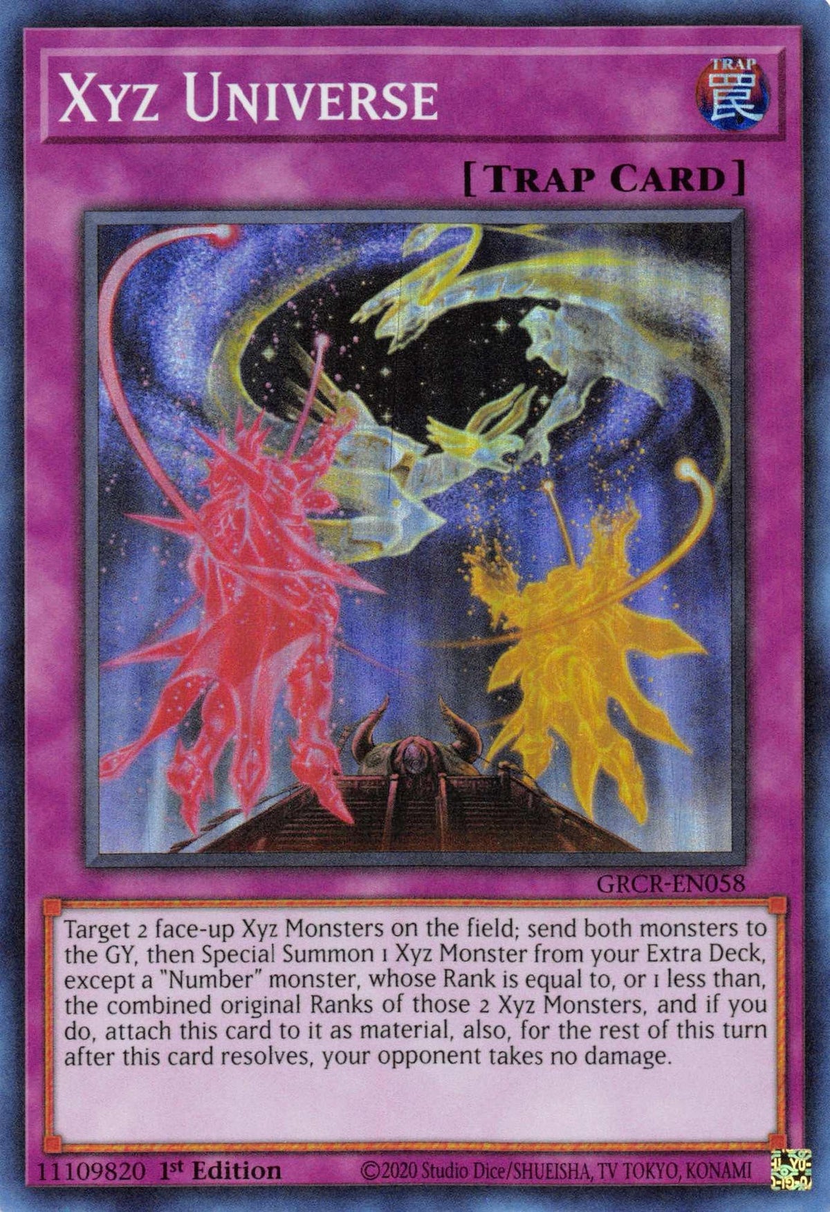 1st Edition, Normal Trap, Super Rare, The Grand Creators, Trap Xyz Universe [GRCR-EN058] Super Rare - Trading Card World
