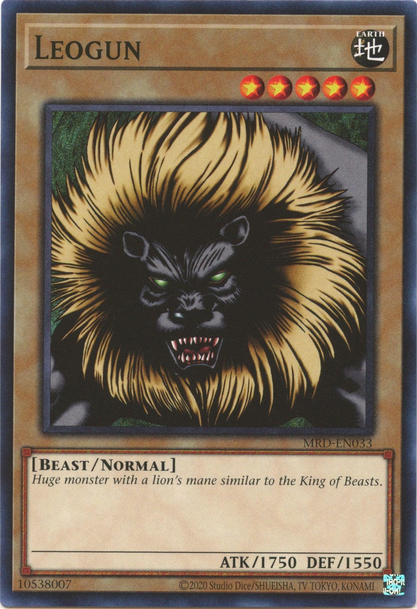 Beast, Common, Earth, Metal Raiders (25th Anniversary Edition), Normal Monster, Unlimited Leogun (25th Anniversary) [MRD-EN033] Common - Trading Card World