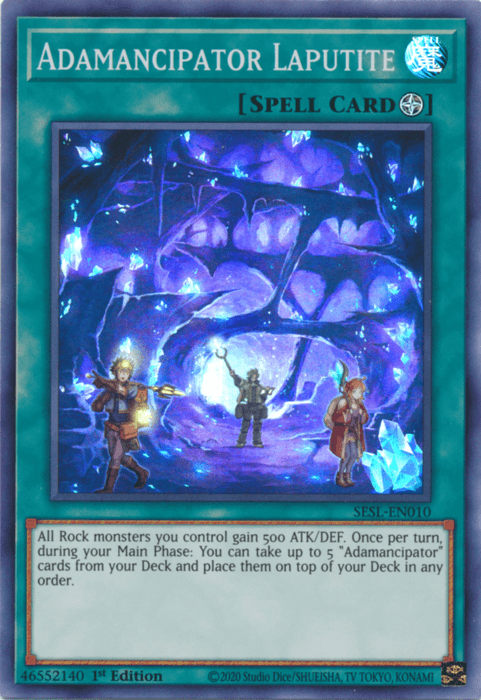 1st Edition, Field Spell, Secret Slayers, Spell, Super Rare Adamancipator Laputite [SESL-EN010] Super Rare - Trading Card World