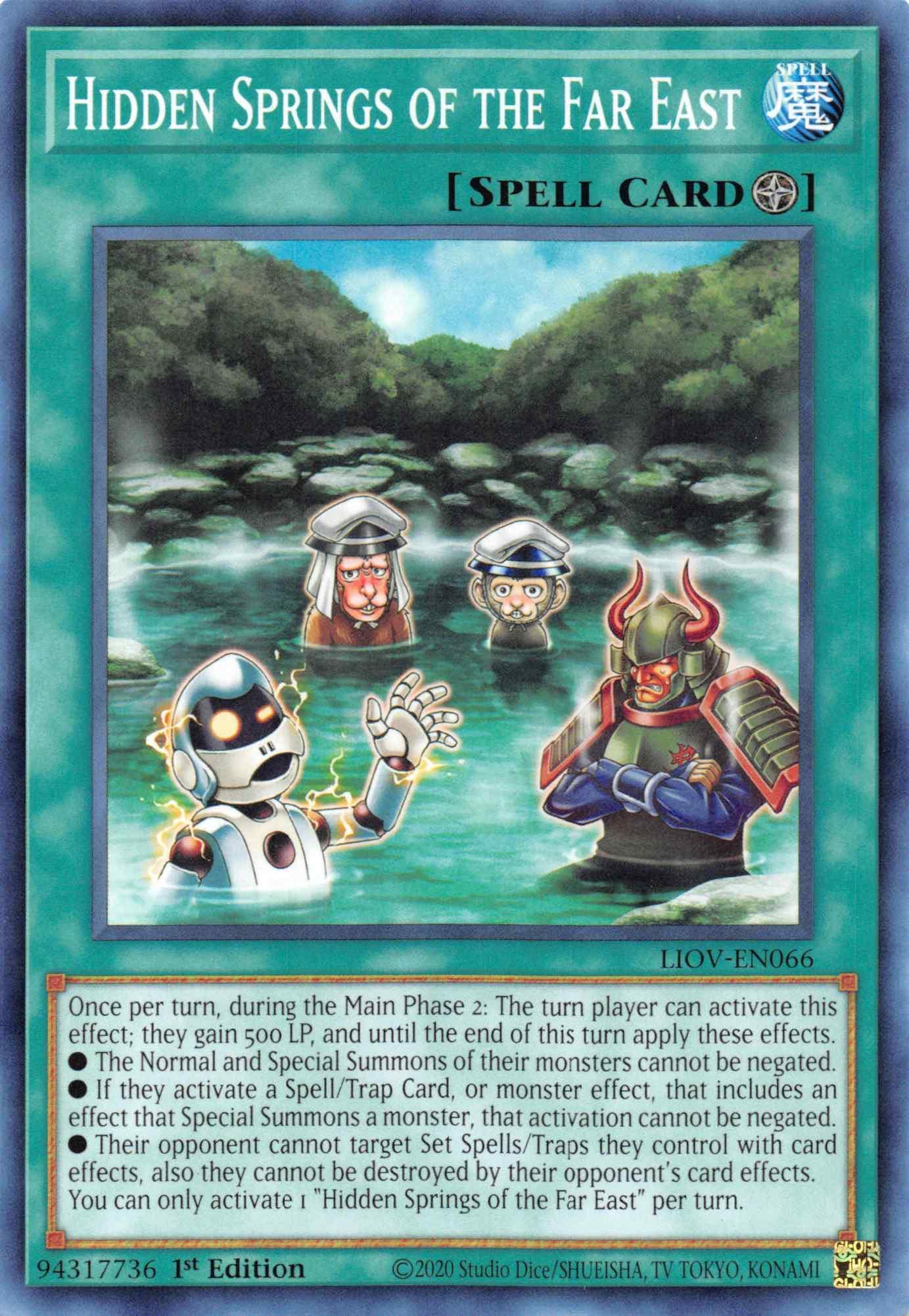1st Edition, Common, Field Spell, Lightning Overdrive, Spell Hidden Springs of the Far East [LIOV-EN066] Common - Trading Card World