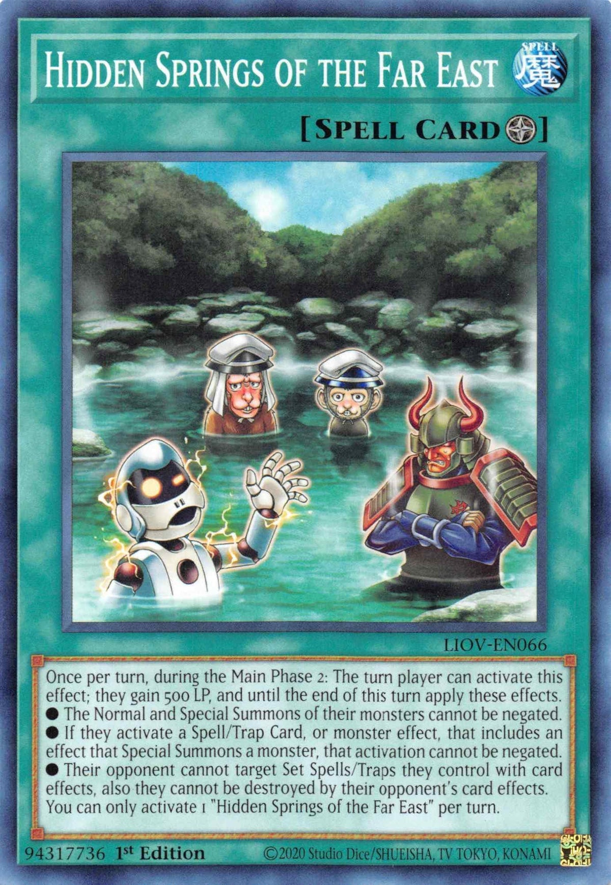 1st Edition, Common, Field Spell, Lightning Overdrive, Spell Hidden Springs of the Far East [LIOV-EN066] Common - Trading Card World