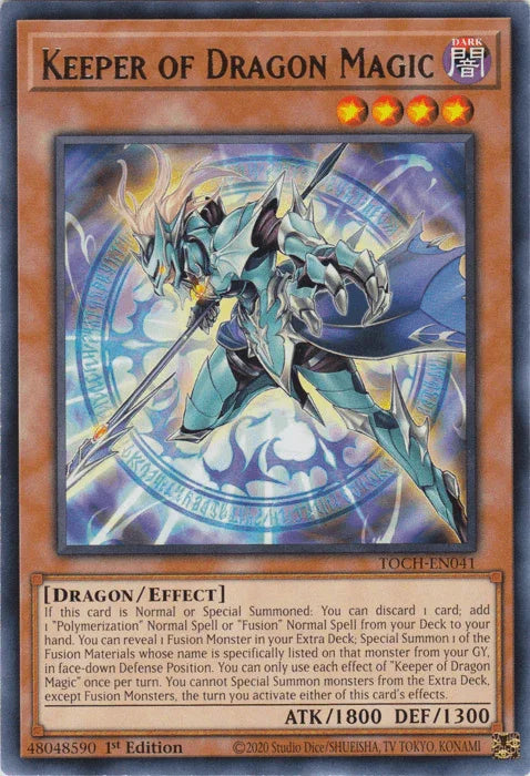 1st Edition, Dark, Dragon, Effect Monster, Rare, Toon Chaos, Unlimited Keeper of Dragon Magic [TOCH-EN041] Rare - Trading Card World