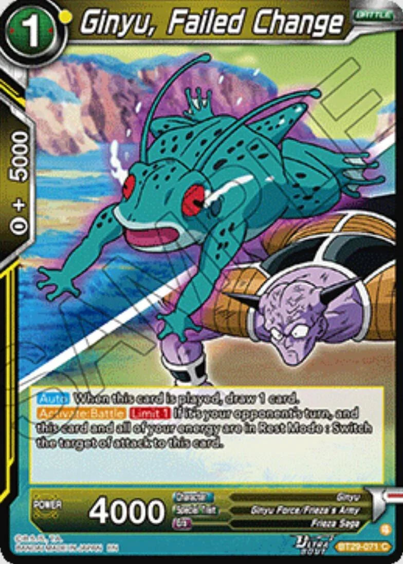 Ginyu, Failed Change (BT29-071) [Fearsome Rivals]
