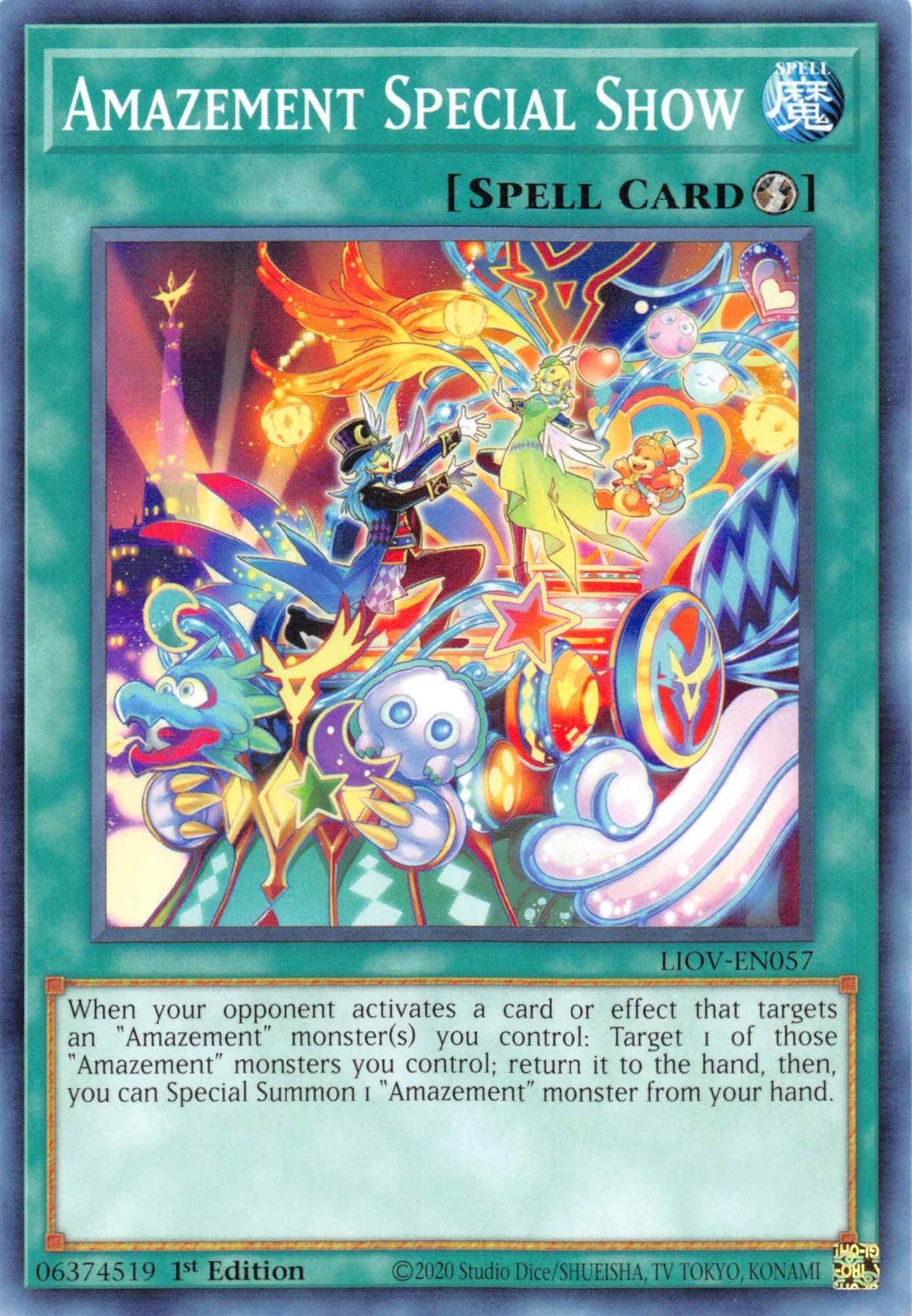 1st Edition, Common, Lightning Overdrive, Quick-Play Spell, Spell Amazement Special Show [LIOV-EN057] Common - Trading Card World