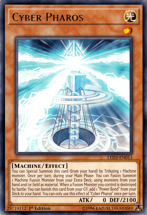 1st Edition, Effect Monster, Legendary Duelists: White Dragon Abyss, Light, Machine, Rare Cyber Pharos [LED3-EN013] Rare - Trading Card World