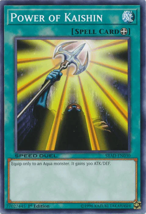 1st Edition, Common, Equip Spell, Speed Duel: Attack from the Deep, Spell Power of Kaishin [SBAD-EN030] Common - Trading Card World