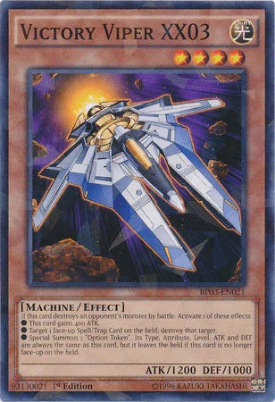 1st Edition, Battle Pack 3: Monster League, Effect Monster, Light, Machine, Shatterfoil Rare Victory Viper XX03 [BP03-EN021] Shatterfoil Rare - Trading Card World