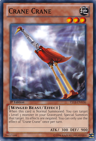 1st Edition, Common, Earth, Effect Monster, Super Starter: V for Victory Power-Up Pack, Unlimited, Winged Beast Crane Crane [YS13-ENV06] Common - Trading Card World