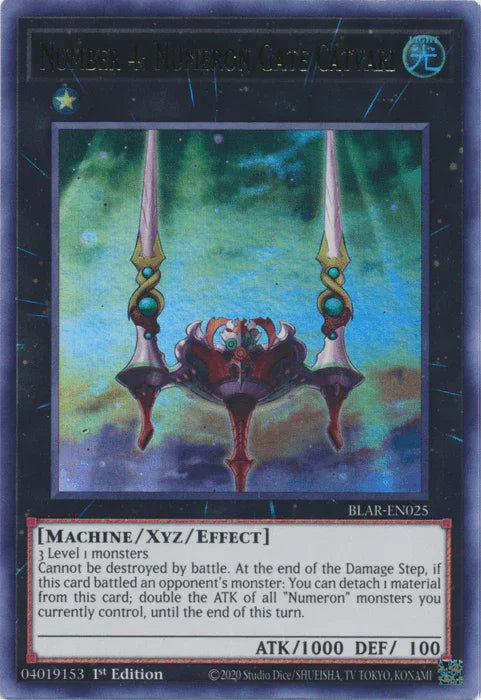 1st Edition, Battles of Legend: Armageddon, Light, Machine, Ultra Rare, Xyz/Effect Monster Number 4: Numeron Gate Catvari [BLAR-EN025] Ultra Rare - Trading Card World