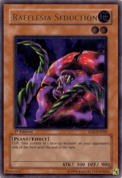 1st Edition, Earth, Effect Monster, Plant, Soul of the Duelist, Ultimate Rare, Unlimited Rafflesia Seduction [SOD-EN020] Ultimate Rare - Trading Card World