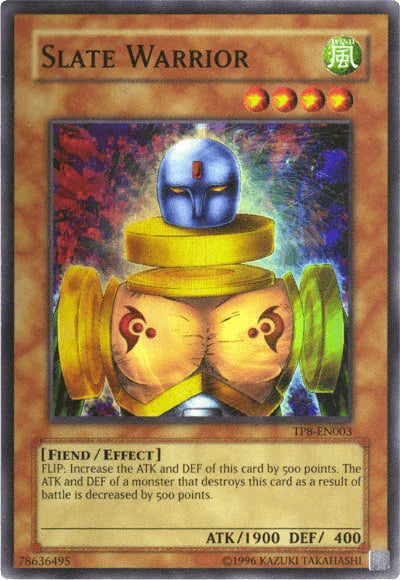 Effect Monster, Fiend, Super Rare, Tournament Pack 8, Unlimited, Wind Slate Warrior [TP8-EN003] Super Rare - Trading Card World
