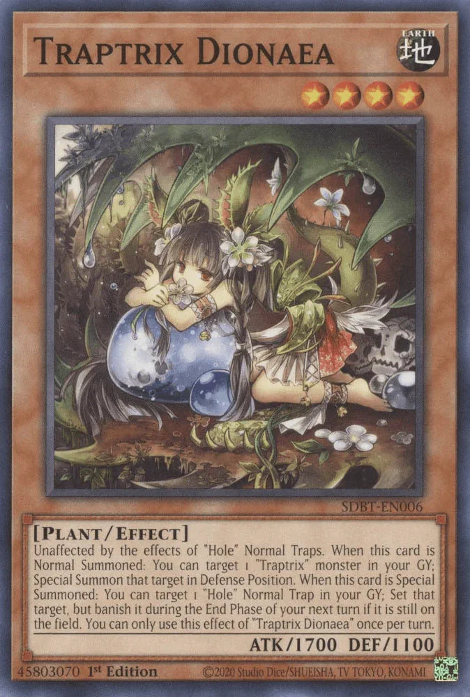 1st Edition, Common, Earth, Effect Monster, Plant, Structure Deck: Beware of Traptrix Traptrix Dionaea [SDBT-EN006] Common - Trading Card World