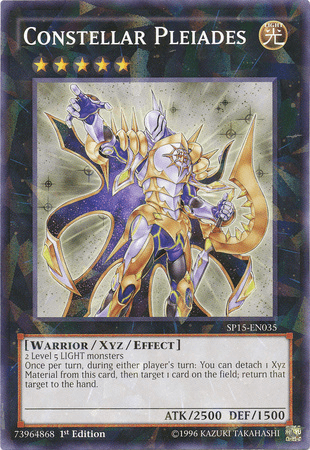 1st Edition, Light, Shatterfoil Rare, Star Pack ARC-V, Warrior, Xyz/Effect Monster Constellar Pleiades [SP15-EN035] Shatterfoil Rare - Trading Card World