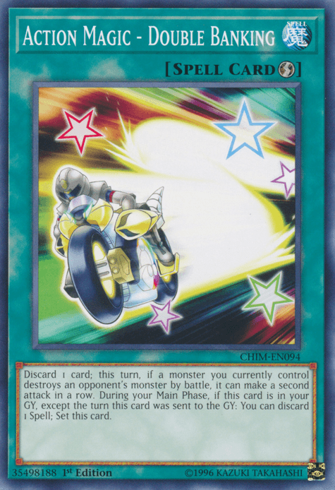 1st Edition, Chaos Impact, Common, Quick Play Spell, Spell, Unlimited Action Magic - Double Banking [CHIM-EN094] Common - Trading Card World