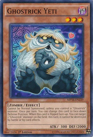 1st Edition, 2014 Mega-Tins Mega Pack, Common, Dark, Effect Monster, Zombie Ghostrick Yeti [MP14-EN239] Common - Trading Card World