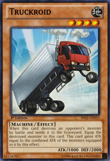 1st Edition, Battle Pack 2: War of the Giants, Earth, Effect Monster, Machine, Mosaic Rare, Unlimited Truckroid [BP02-EN055] Mosaic Rare - Trading Card World
