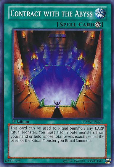1st Edition, Common, Legendary Collection 3: Yugi's World, Ritual Spell, Spell, Unlimited Contract with the Abyss [LCYW-EN273] Common - Trading Card World