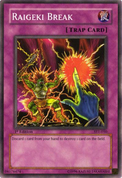 1st Edition, Common, Normal Trap, Starter Deck: Yugi Evolution, Trap, Unlimited Raigeki Break [SYE-050] Common - Trading Card World