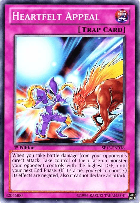1st Edition, Common, Normal Trap, Spell, Star Pack 2013, Unlimited Heartfelt Appeal [SP13-EN036] Common - Trading Card World