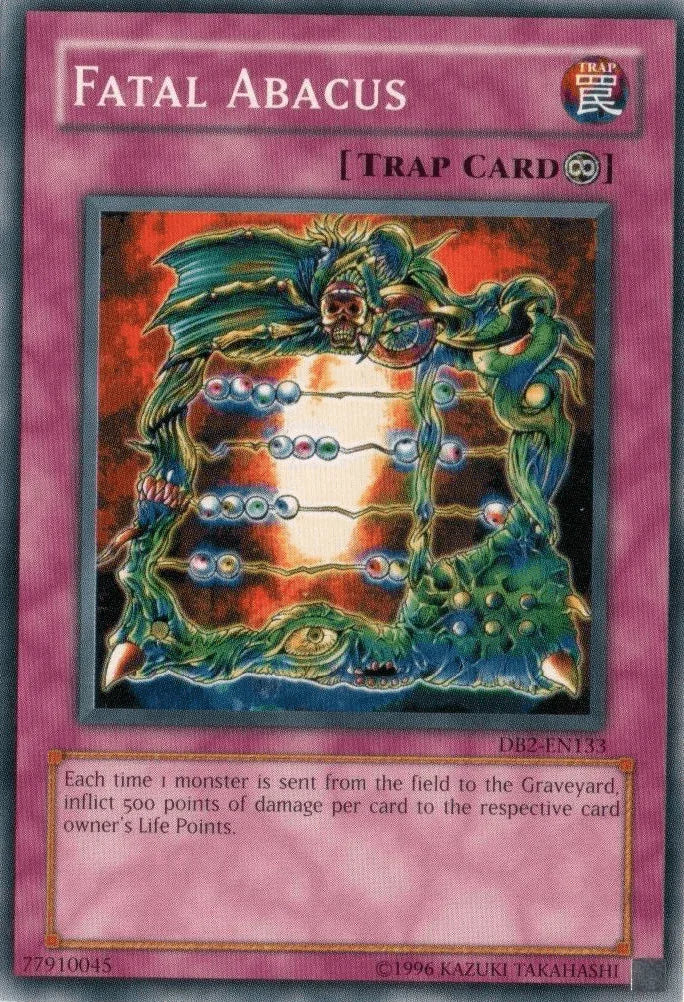 Common, Continuous Trap, Dark Beginning 2, Trap, Unlimited Fatal Abacus [DB2-EN133] Common - Trading Card World