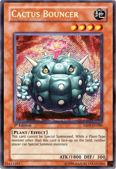 1st Edition, Absolute Powerforce, Earth, Effect Monster, Plant, Secret Rare, Unlimited Cactus Bouncer [ABPF-EN084] Secret Rare - Trading Card World