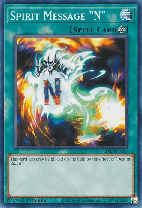 1st Edition, Common, Continuous Spell, Legendary Duelists: Season 3, Spell Spirit Message N [LDS3-EN013] Common - Trading Card World