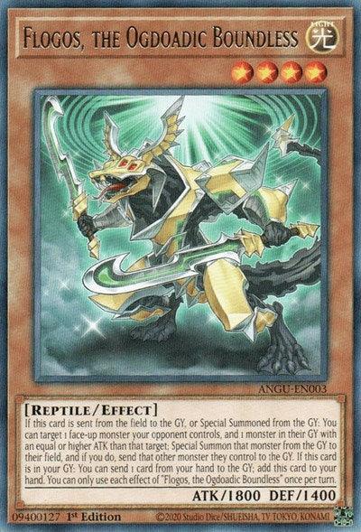 1st Edition, Ancient Guardians, Effect Monster, Light, Rare, Reptile Flogos, the Ogdoadic Boundless (Rare) [ANGU-EN003] Rare - Trading Card World